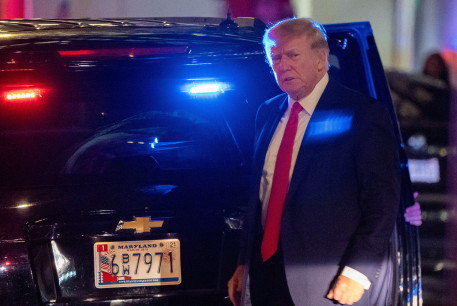  Donald Trump arrives at Trump Tower the day after FBI agents raided his Mar-a-Lago Palm Beach home, in New York City, US, August 9, 2022.