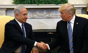 US President Donald Trump meets with Israel Prime Minister Benjamin Netanyahu in the Oval Office of the White House in Washington in March. 