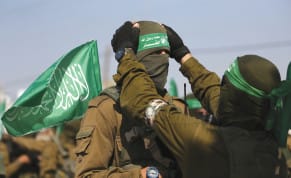 HAMAS MEMBERS in Gaza.