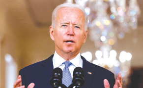  US PRESIDENT Joe Biden delivers remarks on Afghanistan during a speech at the White House in August. 