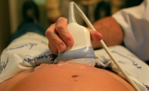  AN ULTRASOUND examination for a pregnant woman at a gynecology clinic in Tel Aviv.