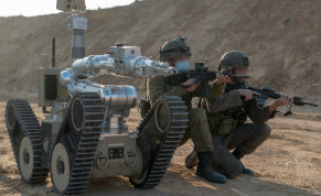  IDF soldiers and robot.