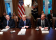 U.S. President Donald Trump participates in a meeting with cabinet members