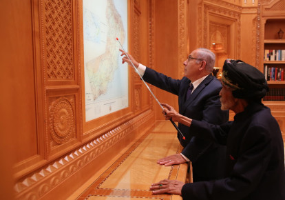Prime Minster Benjamin Netanyahu and Sultan Sayyid Qaboos bin Said Al Said of Oman.  (photo credit: Courtesy)