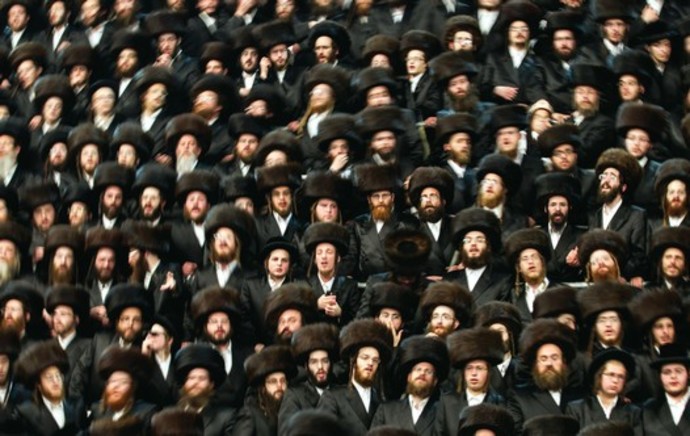 Ultra orthodox Jews wear shtreimels to a traditional religious wedding ceremony in Jerusalem.REUTERS