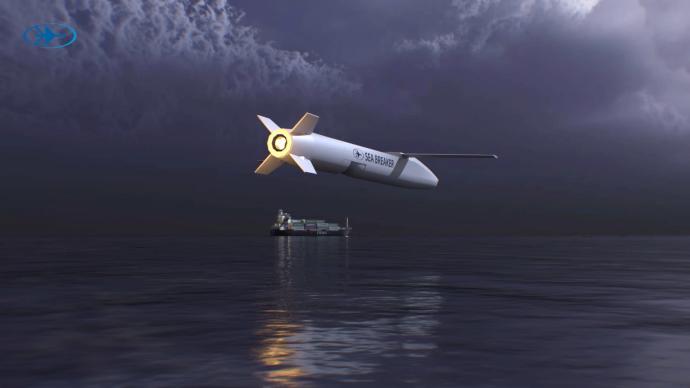 Rafael Advanced Defense Systems' Seabreaker precision missile. (Credit: Rafael)
