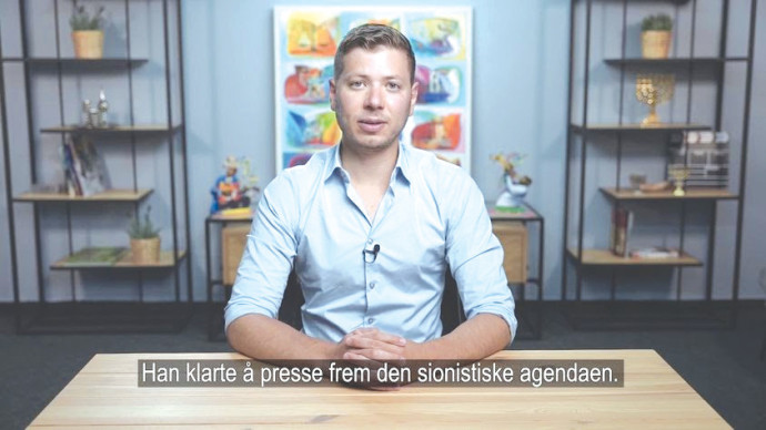 YAIR NETANYAHU, during his appearance on a Norwegian TV channel. (Credit: Courtesy)