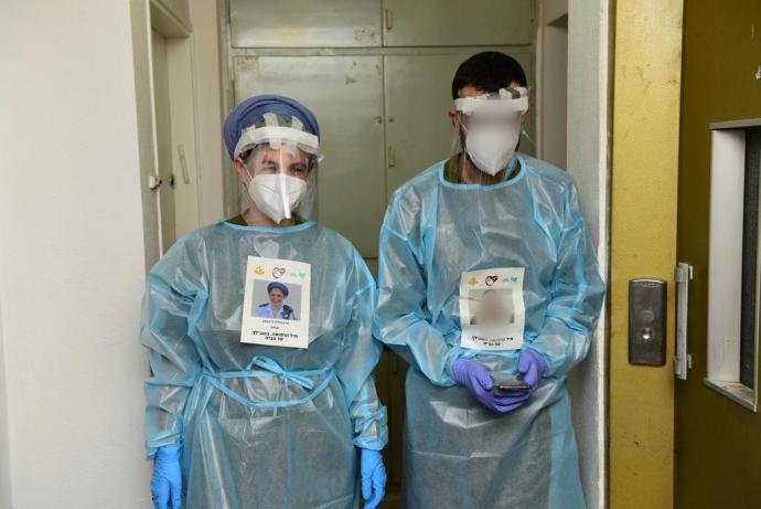 IDF medical teams that will treat Israeli coronavirus patients in their homes (IDF SPOKESPERSON'S UNIT).