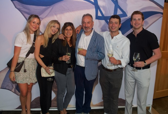 JNF-USA supporters attend Spectacular Sunday at City Winery in New York (L-R: Meredith Sherbin, Charley Wolfe, Alyssa Russo, Orazio Russo, Ethan Russo, and Andrew Cohen)(Perry Bindelglass)