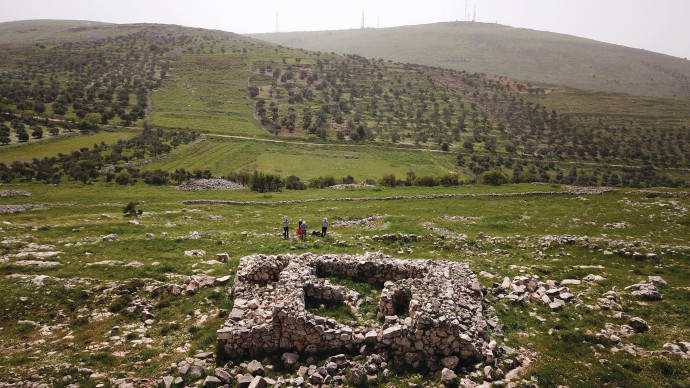 An image of 'Joshua's Altar' taken from a drone by Aaron Lipkin. (Credit: LIPKINTOURS.COM/HOLY LAND TOURS)