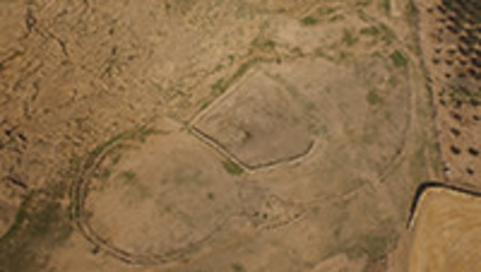 Israelite footprint structures found by archeology professor Adam Zertal (Credit: AARON LIPKIN)