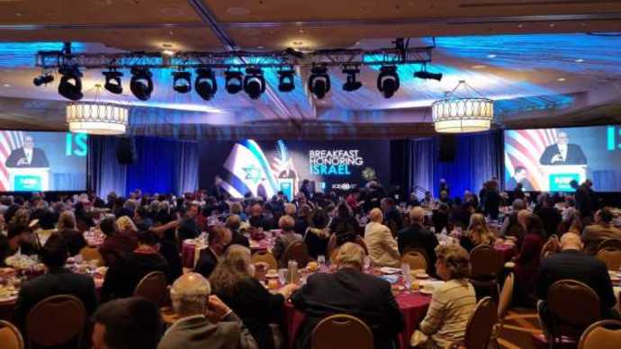 Breakfast honoring Israel at the National Religious Broadcasters convention in Nashville 2022 (Credit: All Israel News)