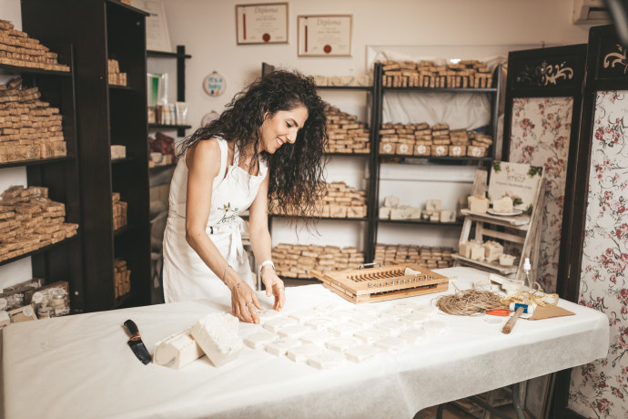 Tereza, a local soap artisan from Nazareth (Credit: Artza)