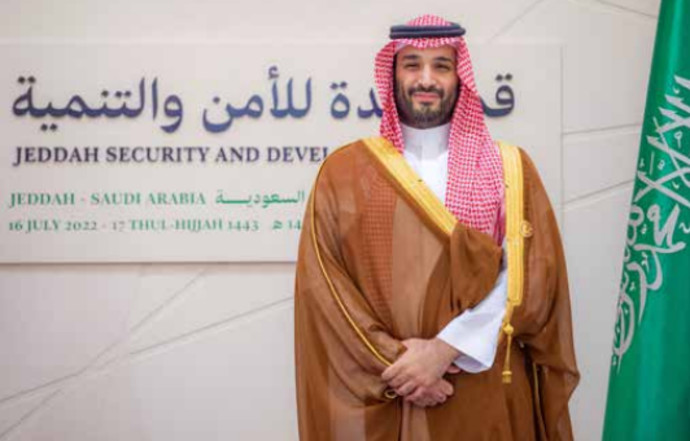 SAUDI CROWN PRINCE Mohammed bin Salman poses ahead of the Jeddah Security and Development Summit in Saudi Arabia, July 16.( Credit: BANDAR ALGALOUD/COURTESY OF SAUDI ROYAL COURT/REUTERS)