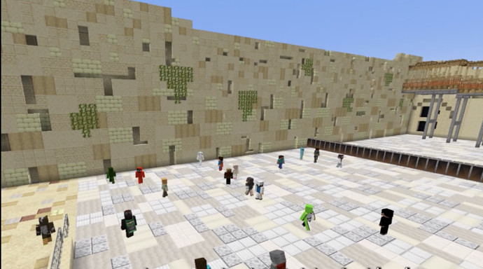 Using Minecraft, Lost Tribe managed to make 1:1 recreations of several iconic locations in Israel, including the Kotel (Credit: JNF-USA)
