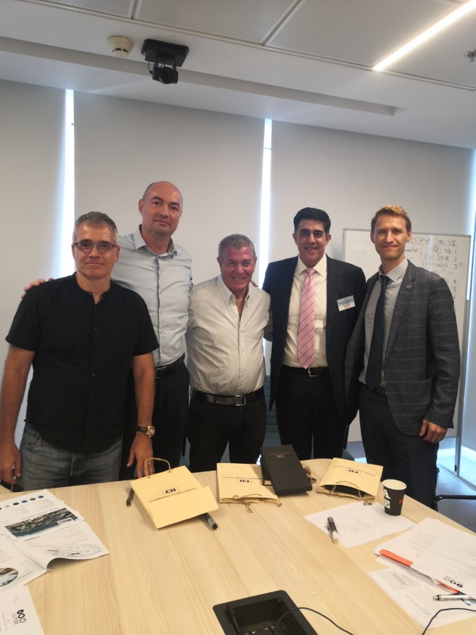 Left to right: Mr. Nathan Shuchami, Managing Partner at Hyperwise Ventures, Mr. Yigal Unna, Former Director General at Israel National Cyber Directorate, Dr. Giora Yaron, Founding investor and Chairman of the Board at Itamar Medical and Former Chairman of Tel Aviv University, Mr. Rajan Navani, CII Mission Leader, Chairman of CII India@75 Council, and VC & MD of Jetline Industries, and Mr. Konstantin Platonov, Asia Engagement Director, Tel Aviv University International (Credit: Tel Aviv University)