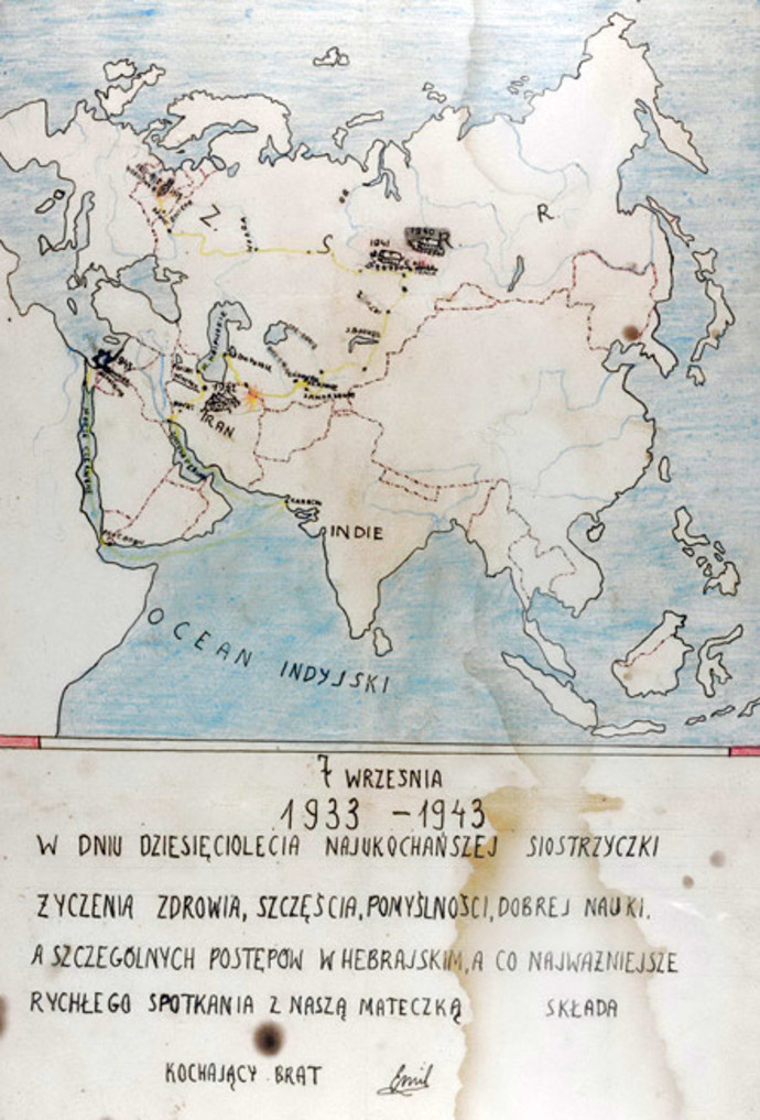 The hand drawn map created by Emil for Elina (Credit:  COURTESY/JNF-USA)