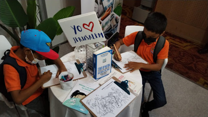sraeli pavilion at Panama International Book Fair (Credit: Embassy of Israel in Panama)