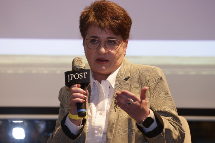 Prof. Polina Stepensky at the Jerusalem Post Women Leaders Summit in February 2023. (Credit: MARC ISRAEL SELLEM)