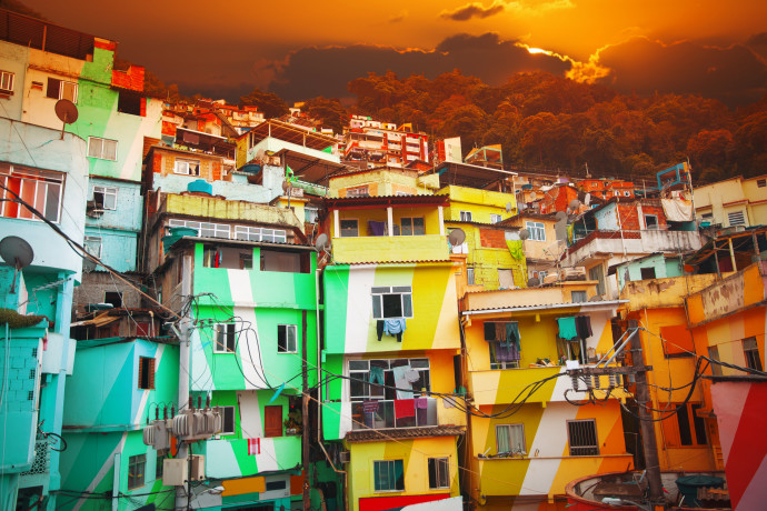 Rio de Janeiro downtown and favela. Brazil (Credit: INGIMAGE)