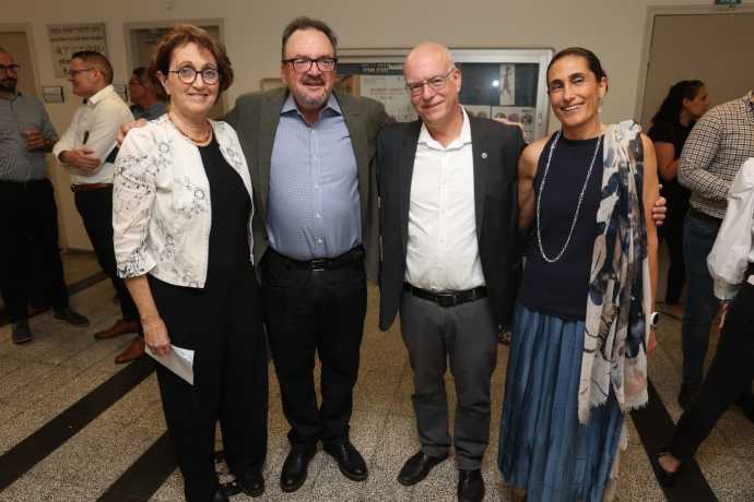 Left to right: Prof Neta Ziv, Dan Cohn, Prof Ariel Porat & Prof Gali Cinamon (Credit: CHEN GALILI)
