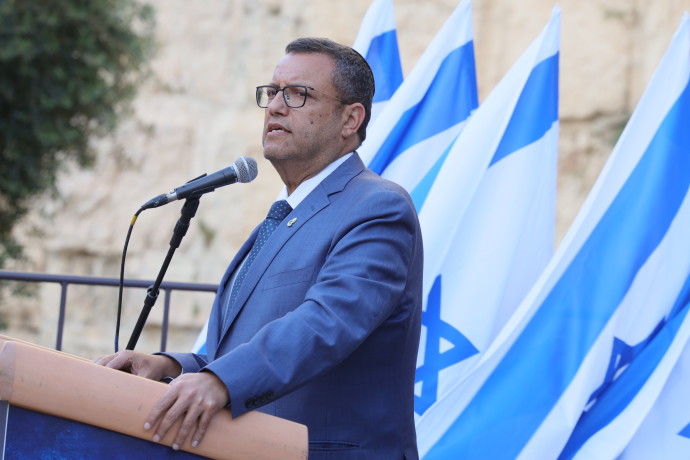 Mayor of Jerusalem Moshe Lion at Bonei Zion Award Ceremony (Credit: Hezi Hojesta)