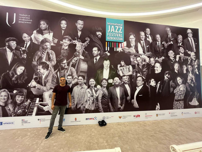 Adam Ben Ezra at the International Jazz Festival, Uzbekistan 2023 (Credit: ISRAELI EMBASSY IN TASHKENT)