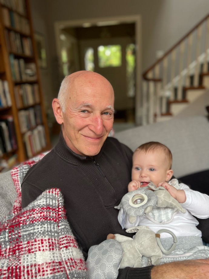 BUILDING UP future generations: Pinsky with his granddaughter (Credit: Bernard Pinsky)