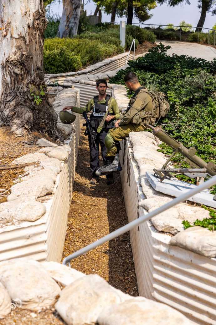 IDF soldiers reuse trenches from 1948 (Credit: Courtesy Yad Mordechai Museum)