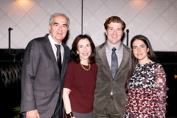 THE COUPLE with their son Ira and his wife, Sarah (Credit: Courtesy the Lindenbergs)