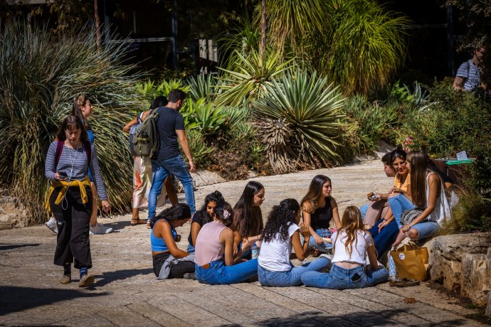 ON CAMPUS at the Hebrew University of Jerusalem. (Credit: OLIVIER FITOUSSI/FLASH90)