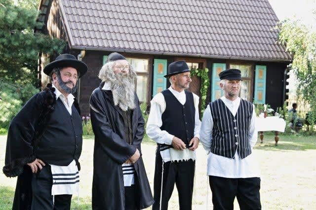 Men in Radzanow recreate Jewish wedding. (credit: JONNY DANIELS)