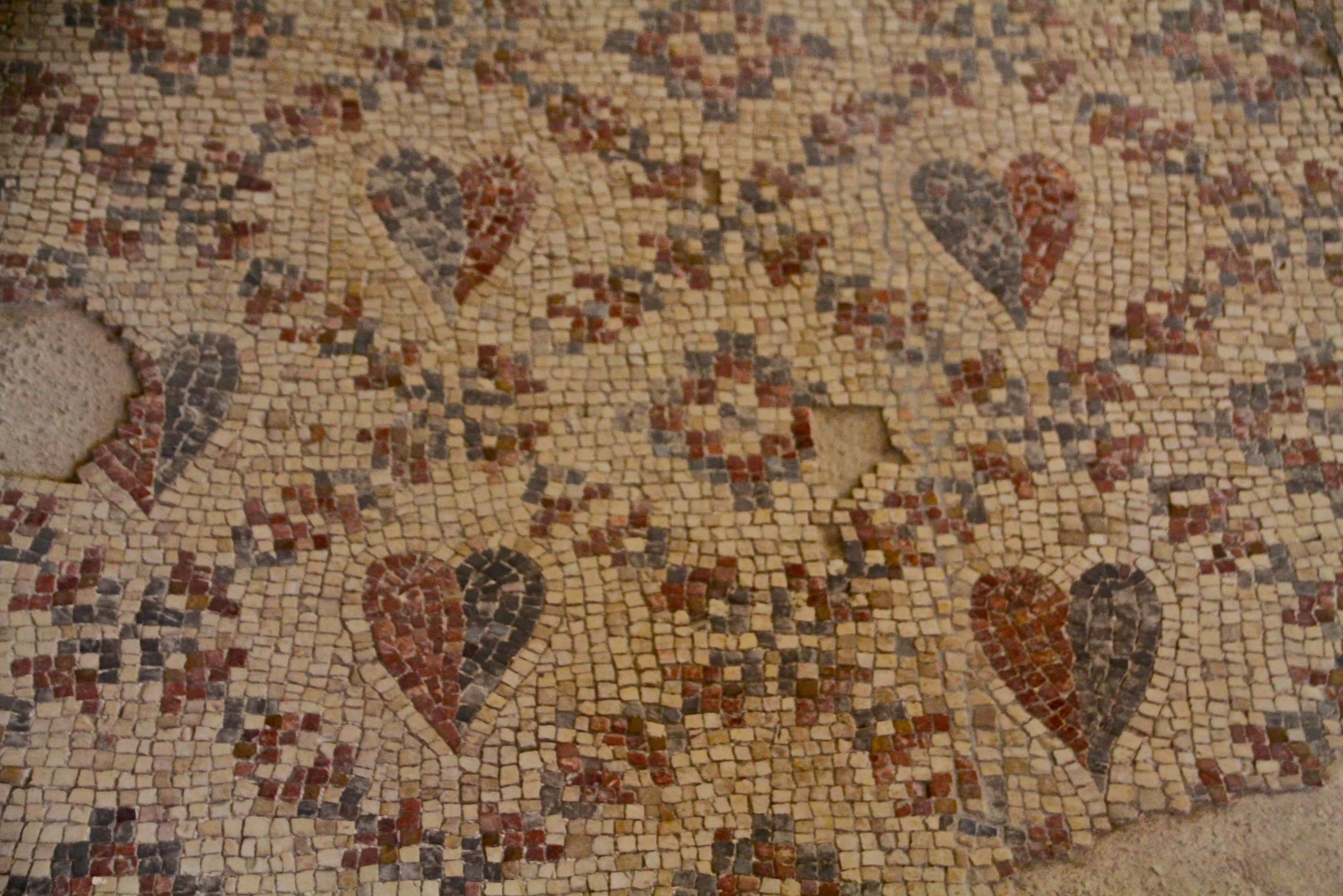 The mosaic at the Shalom Al Yisrael synagogue in Jericho. 