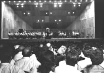  The Israel Philharmonic Orchestra performing at the ZOA House in Tel Aviv, August 1, 1953