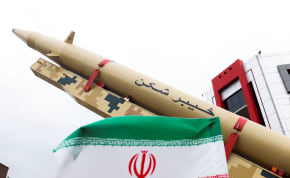  An Iranian missile is displayed during a rally marking the annual Quds Day, or Jerusalem Day, on the last Friday of the holy month of Ramadan in Tehran, Iran April 29, 2022.