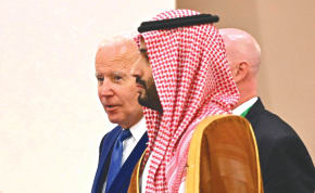  US PRESIDENT Joe Biden and Saudi Crown Prince Mohammed bin Salman walk side by side at a Gulf Cooperation Council meeting in Jeddah, Saudi Arabia, earlier this year. 