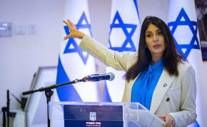  Israeli minister of Transportation Miri Regev holds a press conference ahead of Israel's 75th Independence Day Ceremony at Mount Herzl in Jerusalem, on April 19, 2023.