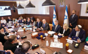  PRIME MINISTER Benjamin Netanyahu convenes his cabinet in Jerusalem.