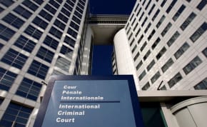  The entrance of the Internatinal Criminal Court (ICC) is seen in The Hague March 3, 2011. 