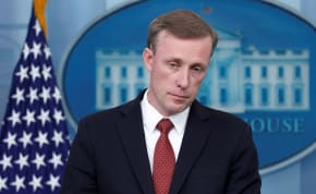  White House National Security Advisor Jake Sullivan takes questions during the daily press briefing at the White House in Washington, U.S. October 10, 2023.