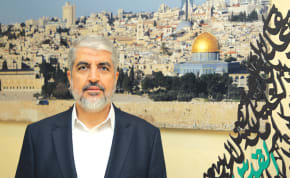  FORMER HAMAS head Khaled Mashaal poses during an interview with Reuters in Qatar, in 2020. During the current war, an Al-Arabiya anchor criticized him for harming Israeli civilians and asked him if he would apologize.