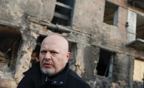  ICC PROSECUTOR Karim Khan visits Kyiv, Ukraine, in Feb. He made last-minute decisions to forgo visiting Gaza, instead making an informal visit to Israel and the West Bank. 