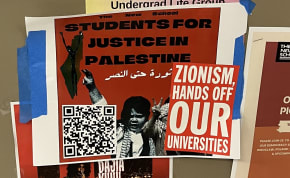  PRO-HAMAS posters on campus. 