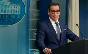  US national security spokesperson John Kirby speaks during a press briefing at the White House in Washington, US, March 1, 2024.