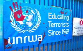  Tzav 9 protesters outside of UNRWA Jerusalem offices, March 20, 2024.