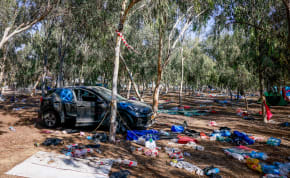  The area of ​​the Nova party where hundreds of Israelis were killed and kidnapped by Hamas terrorists who infiltrated to Israel, near the Israeli-Gaza border, in southern Israel, photo taken on October 12, 2023.