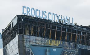  THE CROCUS City Hall building is gutted following the deadly attack on a concert venue there, outside Moscow, last month. 