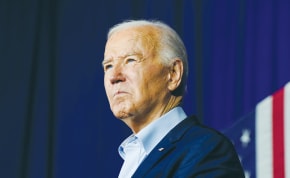  US PRESIDENT Joe Biden looks on during a presidential campaign event in Scranton, Pennsylvania, this week. ‘Mr. president, I believe you carry within you a deep emotional and spiritual commitment to the Jewish people and the State of Israel,’ says the writer. 