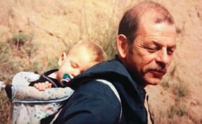  CHAIM PERI, who was taken hostage by Hamas on October 7, and his grandson Mai Albini Peri.