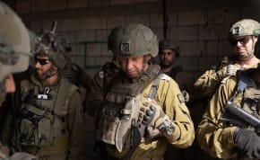  Major-General Yaron Finkelman reviews IDF materials. April 28, 2024.